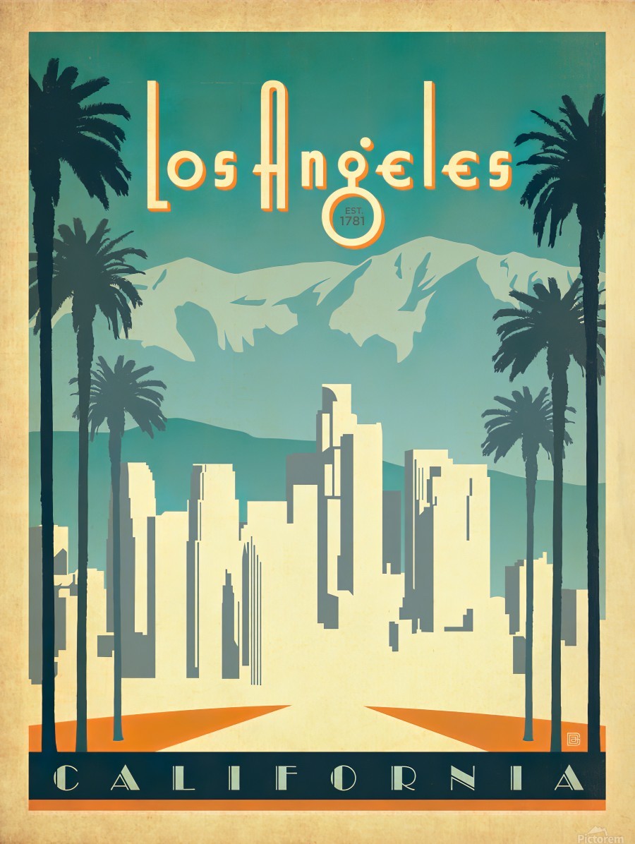 travel poster los angeles